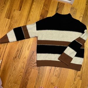 Women’s large cowl neck fall sweater.